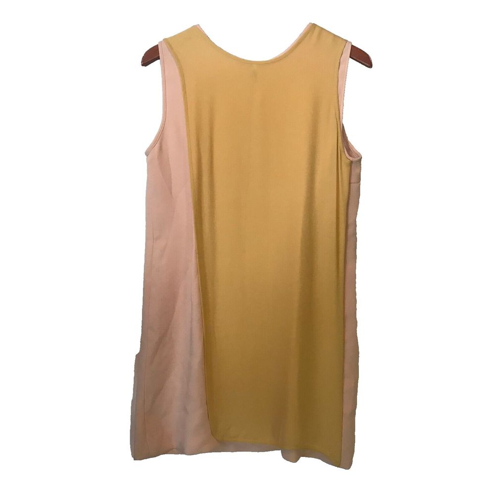 Beautiful Kora Rae Silk Blush and Gold Shift Sleeveless Size 4